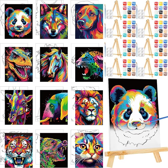 Zhanmai 12 Pack Pre Drawn Canvas by Zhanmai