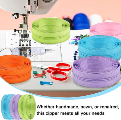 DOITEM 31 Yards 10 Pieces Sewing Zippers #3 Nylon Coil Zippers Assorted Zipper - Image 5
