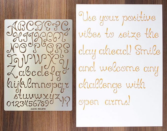 Aleks Melnyk No.44 Pyrography Stencils, Wood Burning 3 PCS Templates, Metal - Image 3