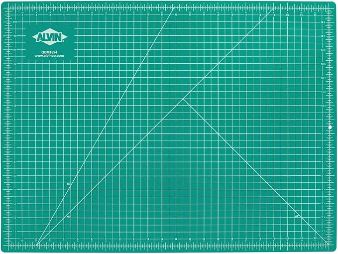ALVIN GBM Self-Healing Cutting Mat 18 x 24 inch | Double-Sided Green/Black | by Alvin