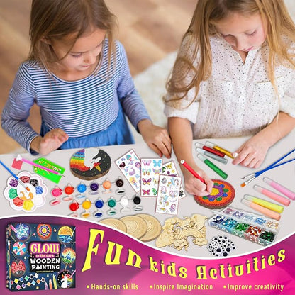 klmars Kids Wooden Painting Kit-Glow in The Dark-Arts & Crafts Gifts - Image 5
