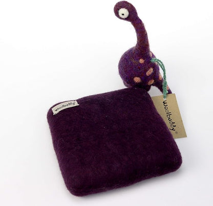 Woolbuddy Needle Felting Pad – Purple Wool Mat 10x10x1.5" – Foam Alternative - Image 4