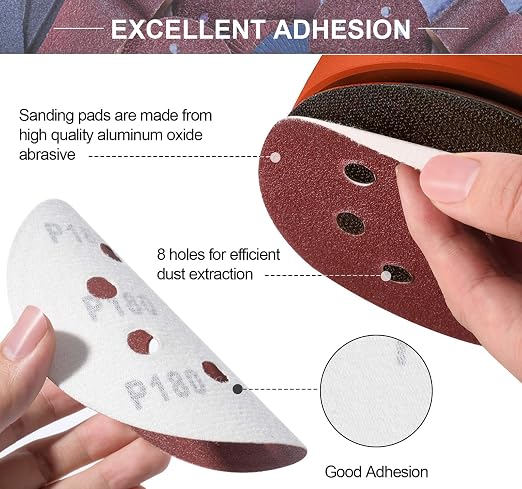 S SATC 150 PCS Sanding Disc 60 80 100 120 150 180 240 320 400 600 Grit Sanding - Image 3