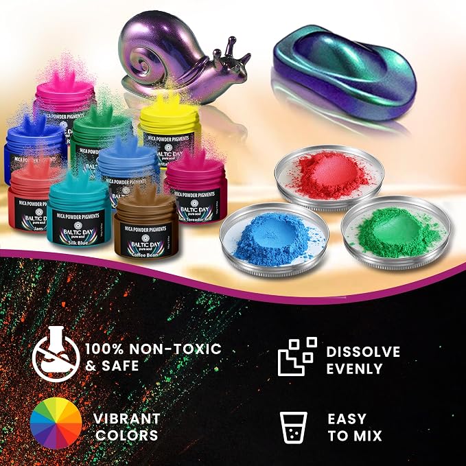 BALTIC DAY - Mica Powder, 30 x 10g Jars of Mica Powder - Image 3