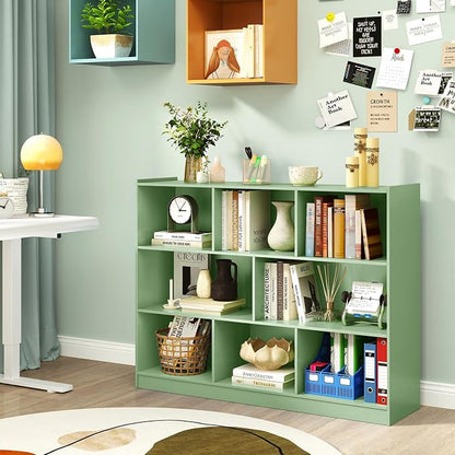 Giantex 8 Cube Bookcase, Freestanding 3-Tier Open Bookshelf, Modern Storage - Image 9