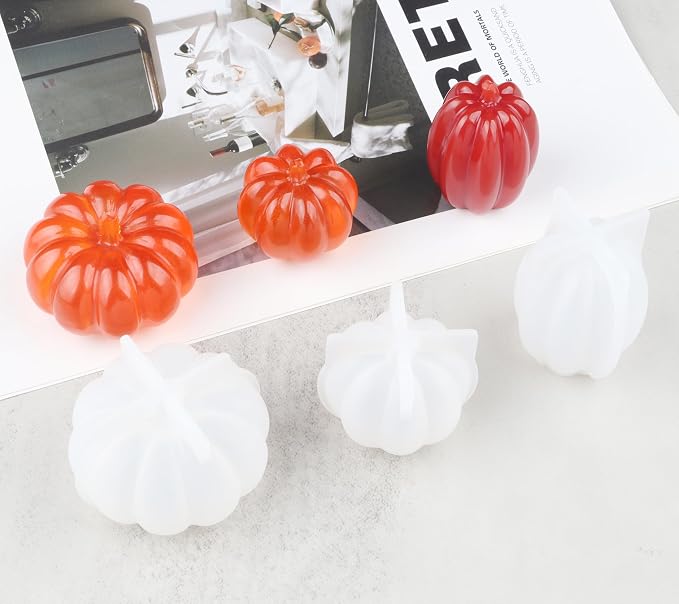 3Pack Mini 3D Pumpkin Molds for Resin, Resin Pumpkin Mold, Pumpkins Silicone - Image 7