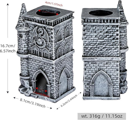 D&D Castle Dice Tower for All Dice Sizes, 3D Resin Rolling Trays, Fantasy - Image 7