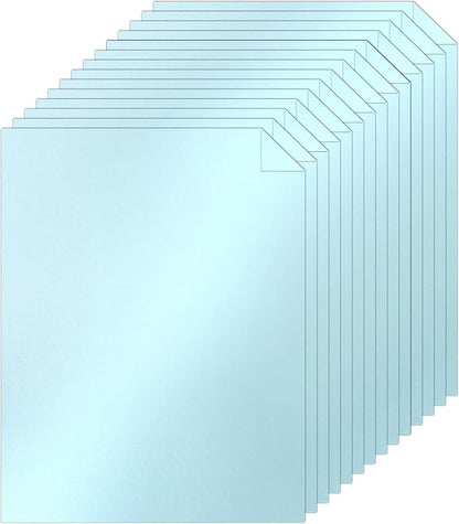 40 Sheets Blue Shimmer Cardstock 8.5 x 11 Metallic Paper, 75lb light blue Card by Silunkia