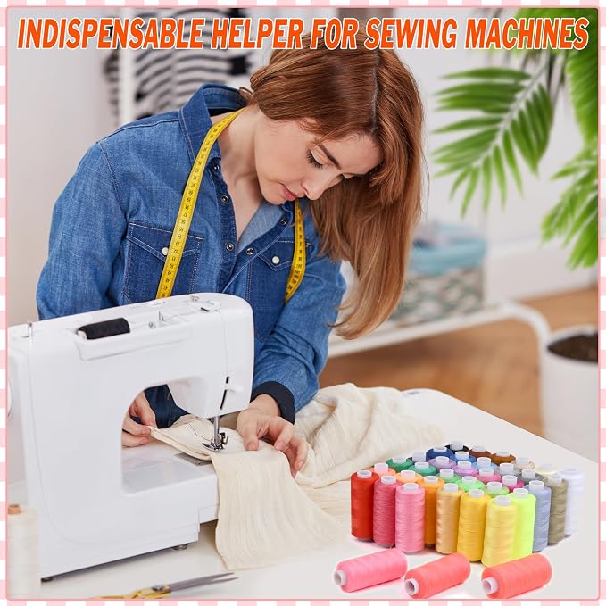 125 Pcs Sewing Thread Kit, 36 Assorted Colors Machine Threads - Image 5