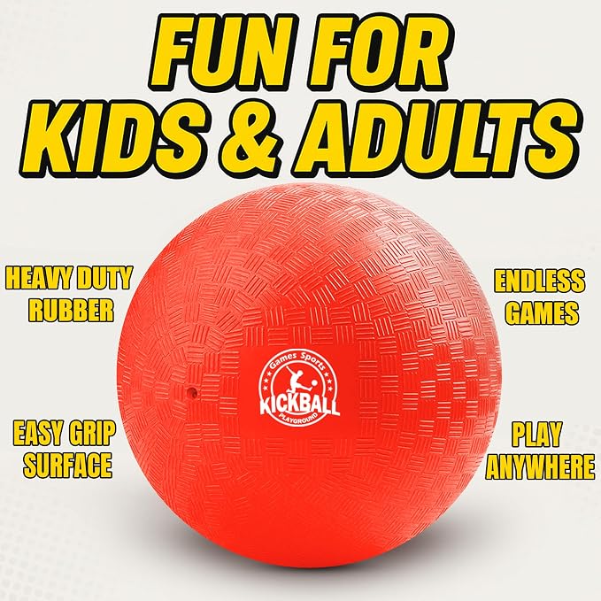 10 Inch Kickball Playground Balls 6 Pack or 12 Pack, Playground Balls - Image 4