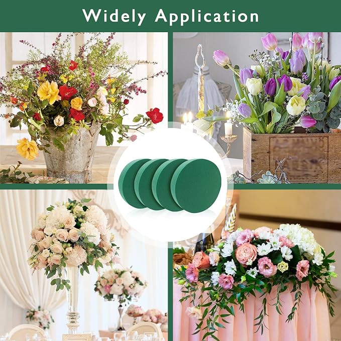 Prashent 4 Pcs Round Floral Foam Blocks - Image 4