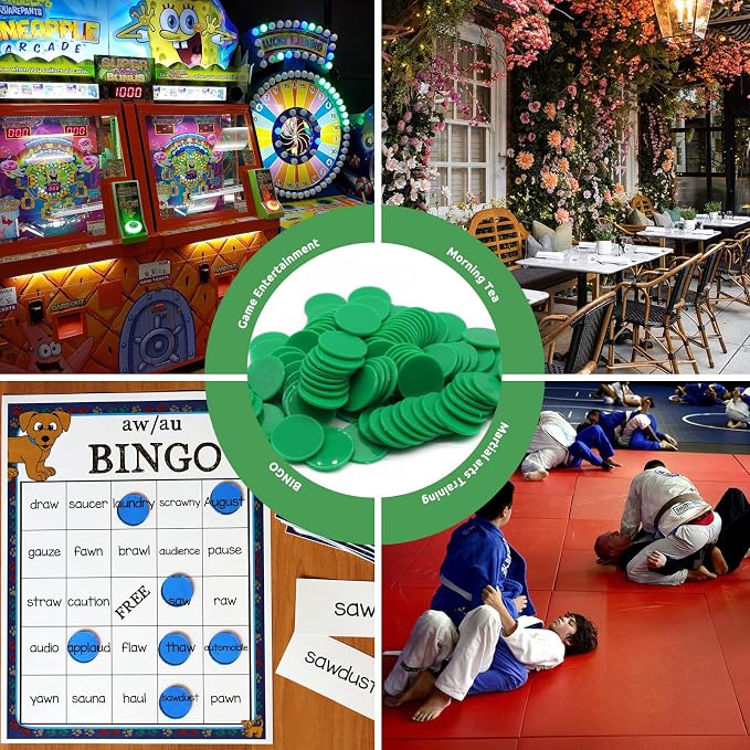 Set of 100 Opaque Plastic Learning Counters Mini Poker Chips Game Tokens - Image 5