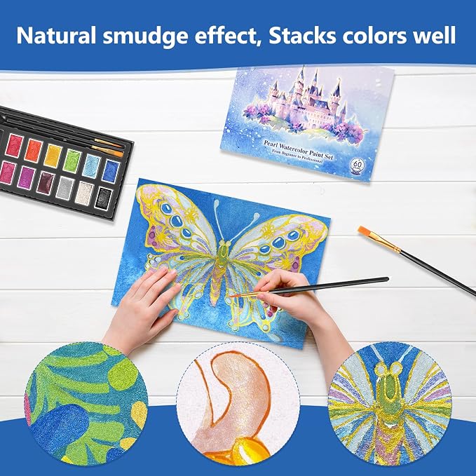 Mini Glitter Watercolor Paint Set - Image 5