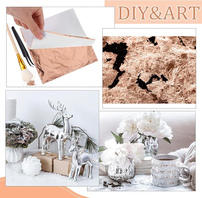 Cunhill 200 Pcs Gold Leaf Sheets - Image 6