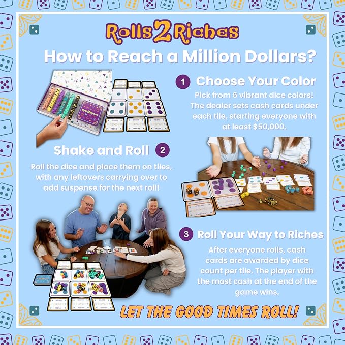 Award-Winning Board Game for Families – Rolls 2 Riches | Fast-Paced Dice - Image 3