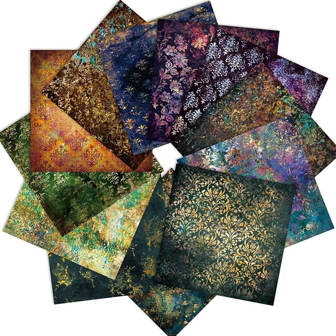 Aesthetic Scrapbook Paper Pad Vintage Patterned Paper 6×6, 24 Sheets - Image 2