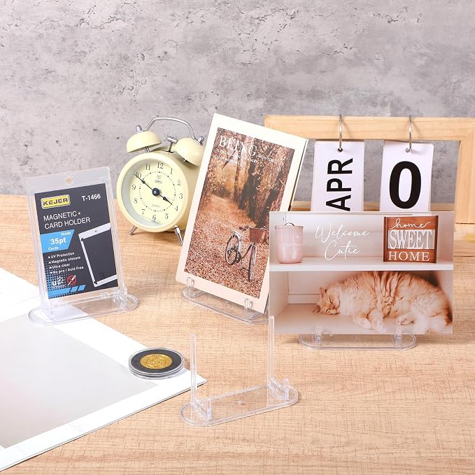 10 Pcs Card Display Stand, Acrylic Clear Card Trading Stand, Cards Display - Image 7