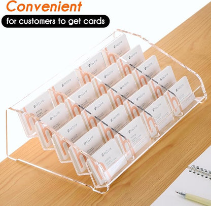 Business Card Holder for Desk, Acrylic Business Card Stand Display Holder - Image 5