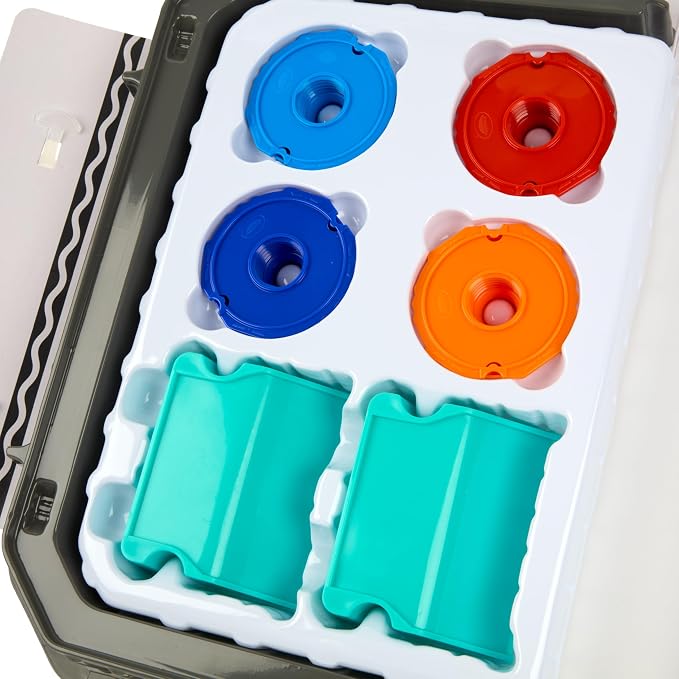 Crayola Colourwhirls Battle Arena Art Game, DIY Gyro Spin Art Toy, 4 Battling - Image 8