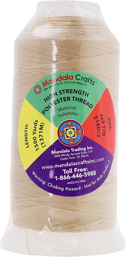 Mandala Crafts Cream Heavy Duty Thread - Image 3
