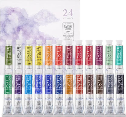 LIGHTWISH Professional Watercolor Paint Tube Set Artist Grade, 9 ML 24 Vivid - Image 9