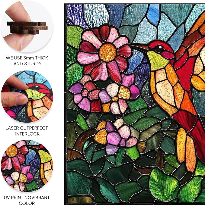 Wooden Jigsaw Puzzles -Bird Wooden Puzzles - Image 3