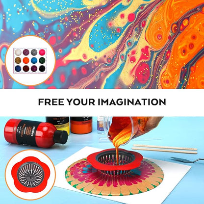 Nicpro 14 Colors 8.45oz Acrylic Pouring Paint Kit, Large Volume Premixed High - Image 6