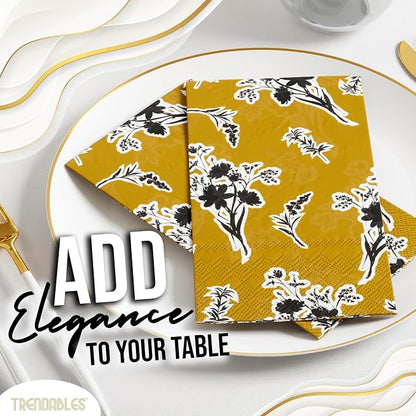 Trendables Floral Napkins for decoupage 200 Pcs 3 Ply floral paper napkins - Image 3