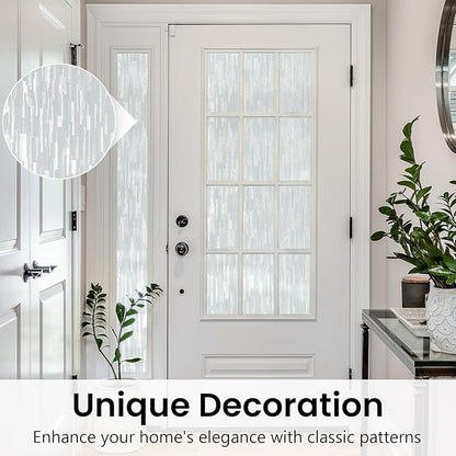 Haton Window Privacy Film, Frosted Glass Static Cling Sun Heat Blocking Window - Image 5