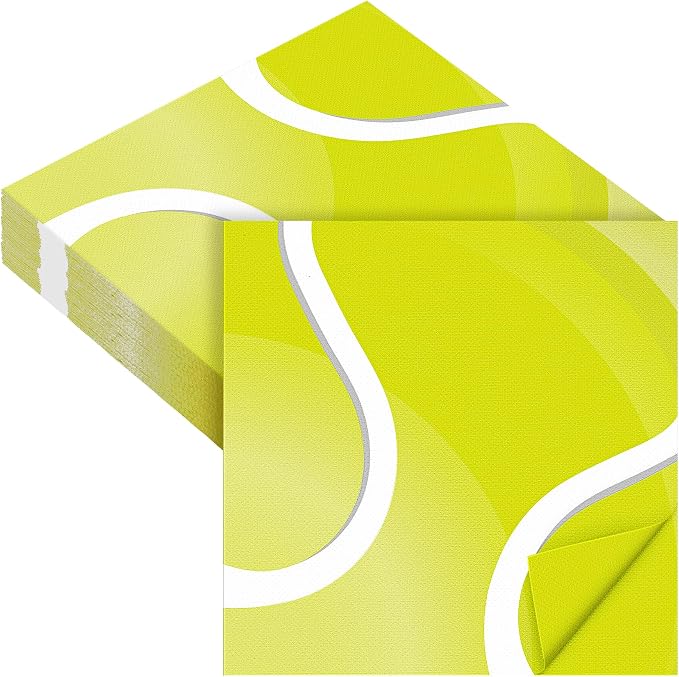 Aodaer 48 Pieces Tennis Paper Napkins Disposable Tennis Party Napkins Tennis by Aodaer