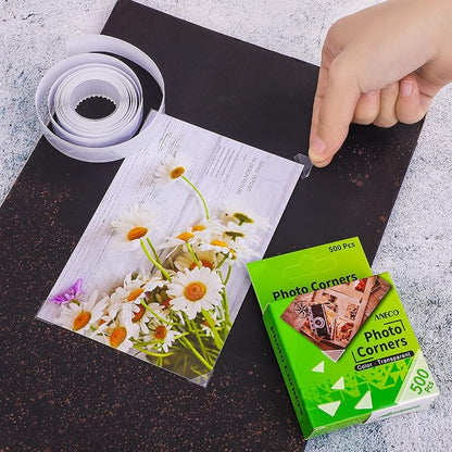 Aneco 2 Pack Transparent Photo Corners Clear Picture Mounting Corner Stickers - Image 5