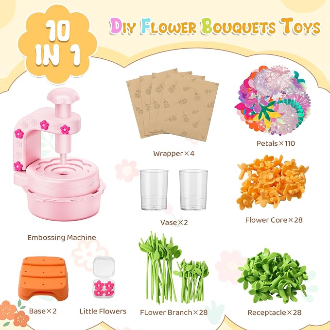 Fabric Flower Bouquets Toys, DIY Craft Kits - Image 2