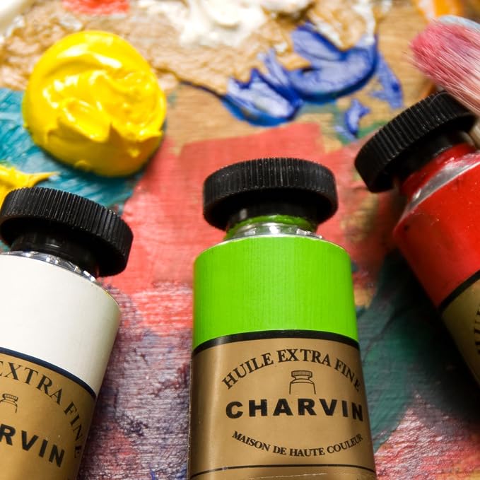 Charvin Extra Fine Professional Artist Oil Paint Set of 9 Earth Tones - 20ml - - Image 4
