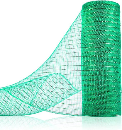 Anivia Deco Mesh Ribbon, 10inch x 30 Feet Each Roll Metallic Foil Mesh Ribbon by Anivia