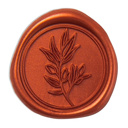 PONATIA 50PCS Terracotta Orange Wax Seal Stickers by ponatia
