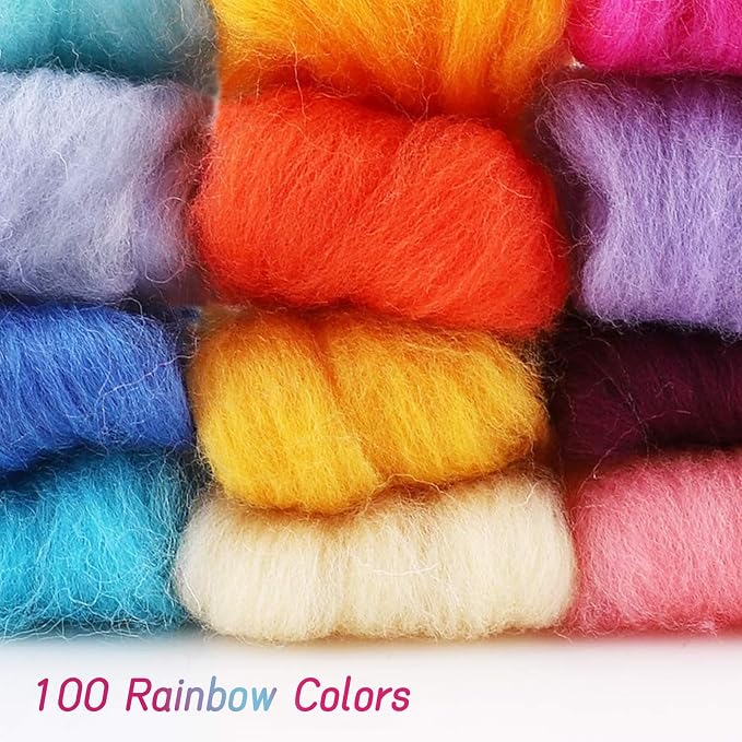 Habbi 100 Colors Needle Felting Wool - Image 5