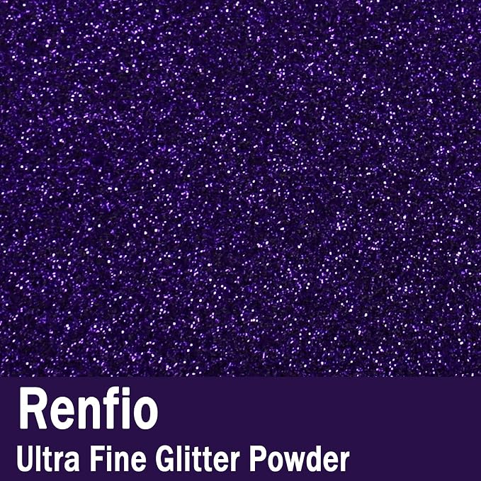 Renfio Ultra Fine Glitter Powder Metallic Resin Glitter 2.11 Oz PET Flakes - Image 2