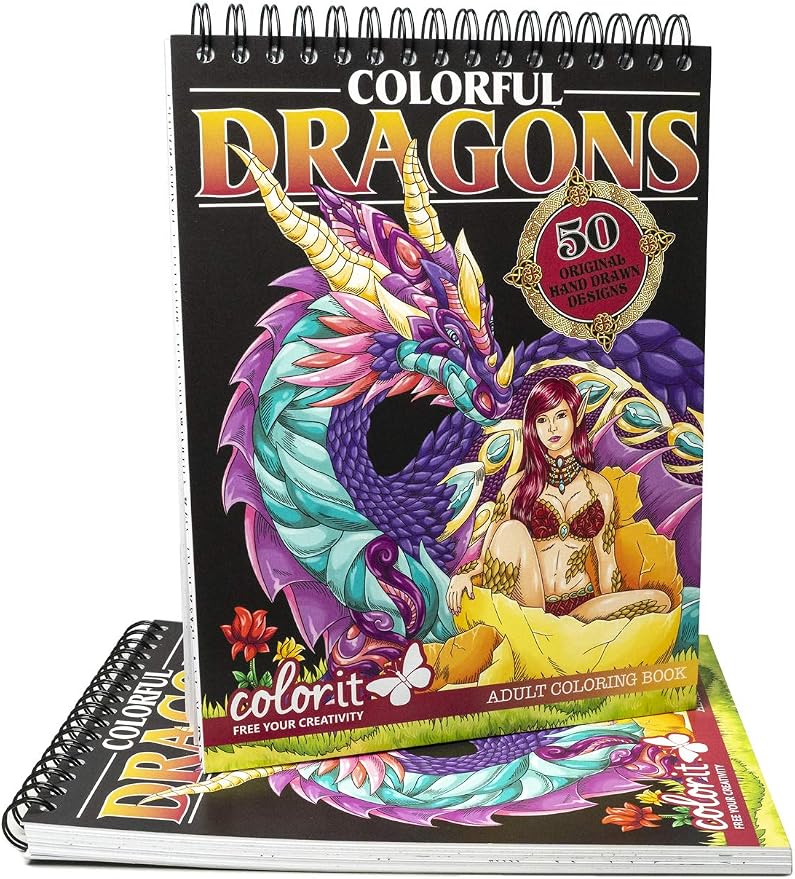 ColorIt Colorful Dragons Adult Coloring Book, Volume I - Image 2