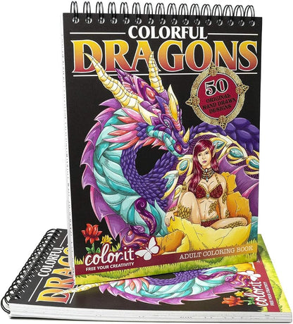 ColorIt Colorful Dragons Adult Coloring Book, Volume I - Image 2