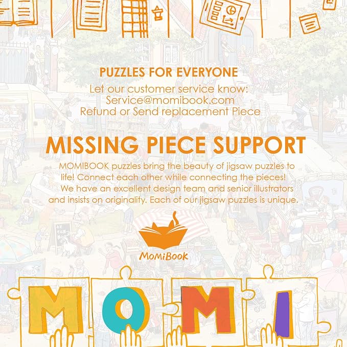 MOMIBOOK Puzzles for Adults 1000 Piece Jigsaw Puzzles of Let's Go! to The Market - Image 6