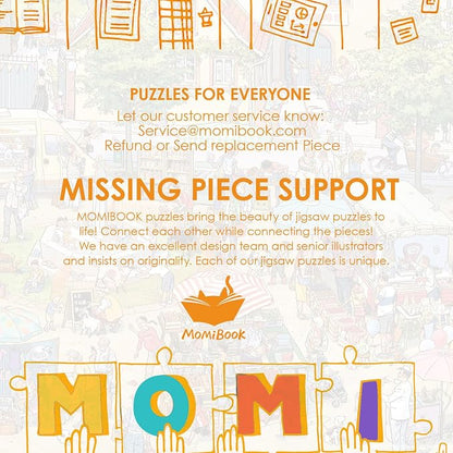 MOMIBOOK Puzzles for Adults 1000 Piece Jigsaw Puzzles of Let's Go! to The Market - Image 6