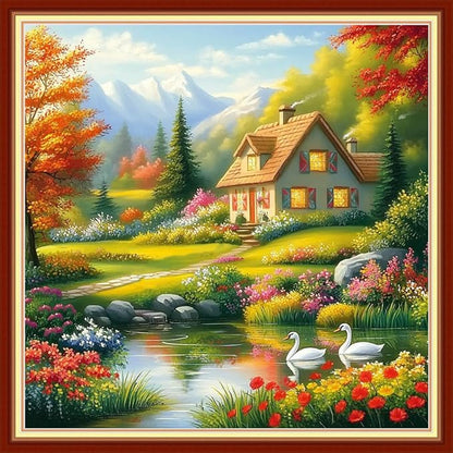 Joyhoor Cross Stitch Kits for Beginners Stamped Cross-Stitch Supplies by JoyhoorCrossStitchKits