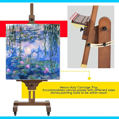 MEEDEN Extra Large Painting Easel: Solid Beech Wood Artist Studio Easel - Image 5
