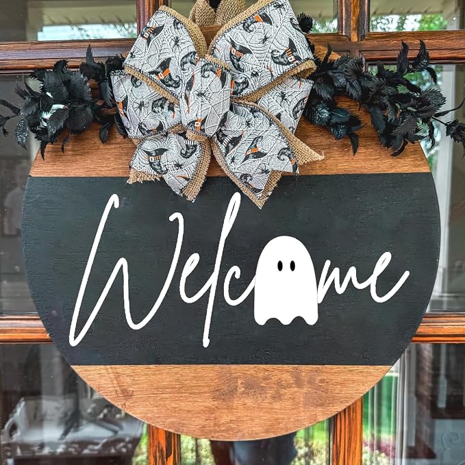 Halloween Stencils for Door Mats Welcome Ghost Stencil Reusable Stay Spooky - Image 8