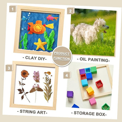 Kathfly 12 Pcs 8 x 8'' Wood Panel Boards, Unfinished Wood Canvas Panels - Image 5