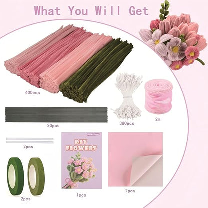 Pipe Cleaners Craft, Floral Tape, - Image 3