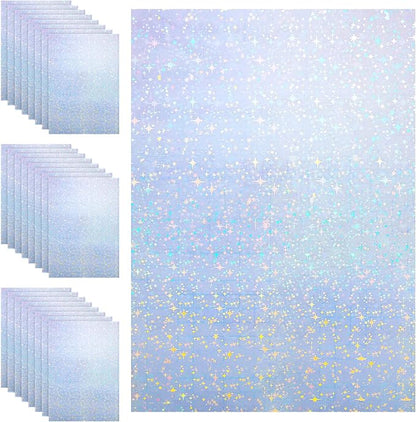 Outus 24 Sheets Holographic Sticker Paper Holographic Laminate Sheets by Outus