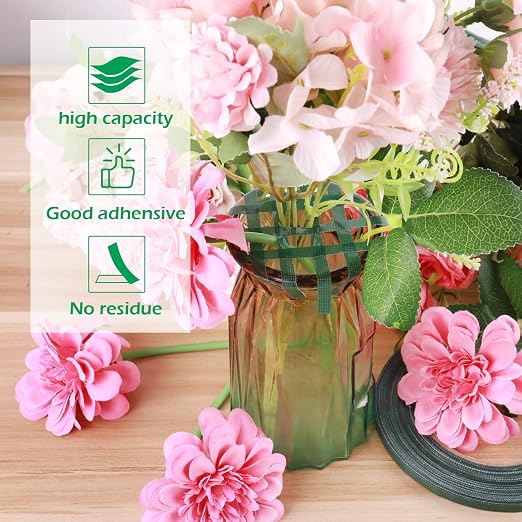 GLAMFIELDS Floral Tape Green, Flower Wrap Adhesive Waterproof Tape - Image 3
