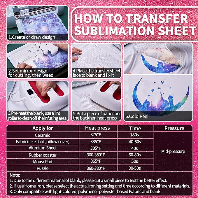 Glitter Sublimation Transfer Sheets - Image 7