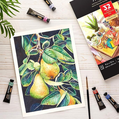 ARTEZA Watercolor Paper, 32 Sheets Each, 9x12 Inch Watercolor Sketchbook - Image 3